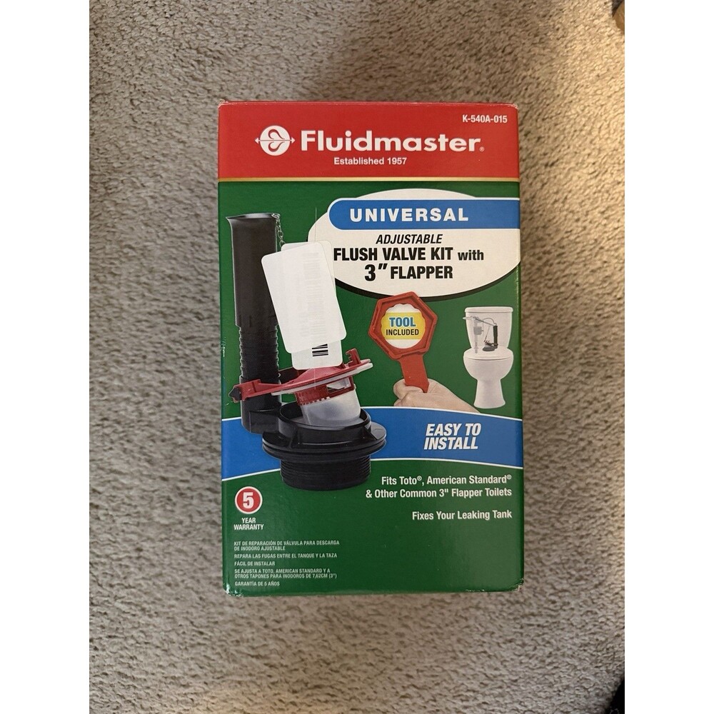 Fluidmaster Universal Adjustable Flush Valve Kit w/ 3" Flapper K-540A-015